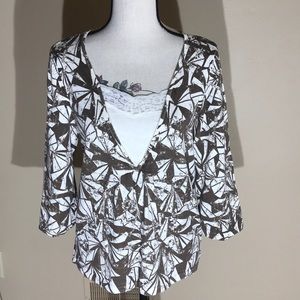 Christopher and Banks 3/4 length cotton shirt